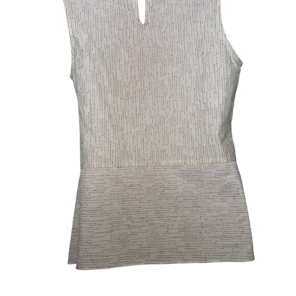 Inclán Studio Houston Cream Metallic Rose Gold Thread Tank Top NWT - Picture 7 of 8